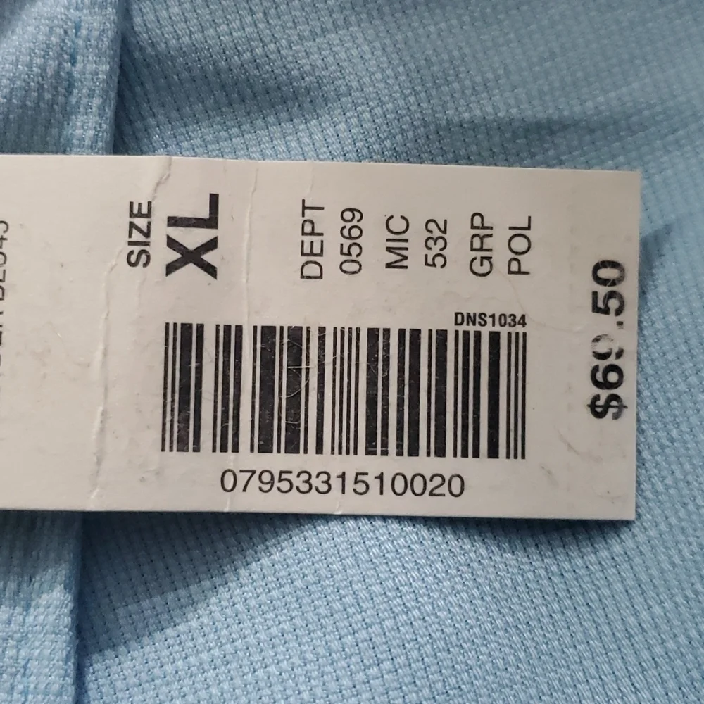 NWT Roundtree & Yorke Caribbean Powder Blue Pearl Snap Short Sleeve Shirt - XL - Picture 5 of 5